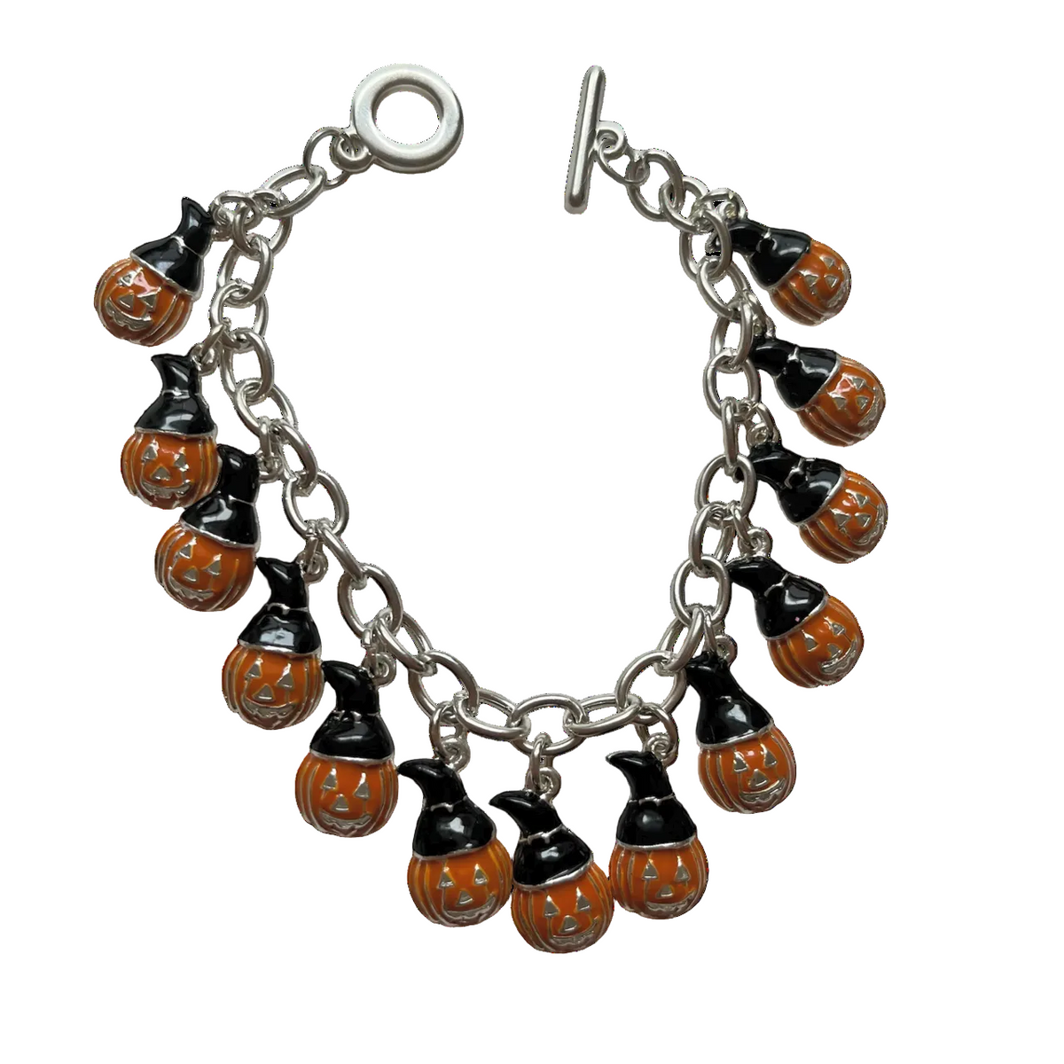 Halloween Pumpkin Charm Bracelet