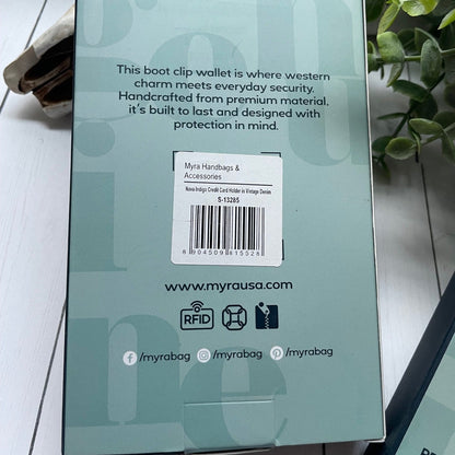 Back of a Myra USA product packaging with text and branding.